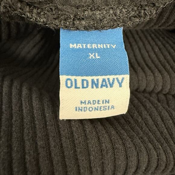 Old Navy Maternity Mock Neck Nursing Sweater Dress Size XL Black Rib Knit Midi - Picture 11 of 16